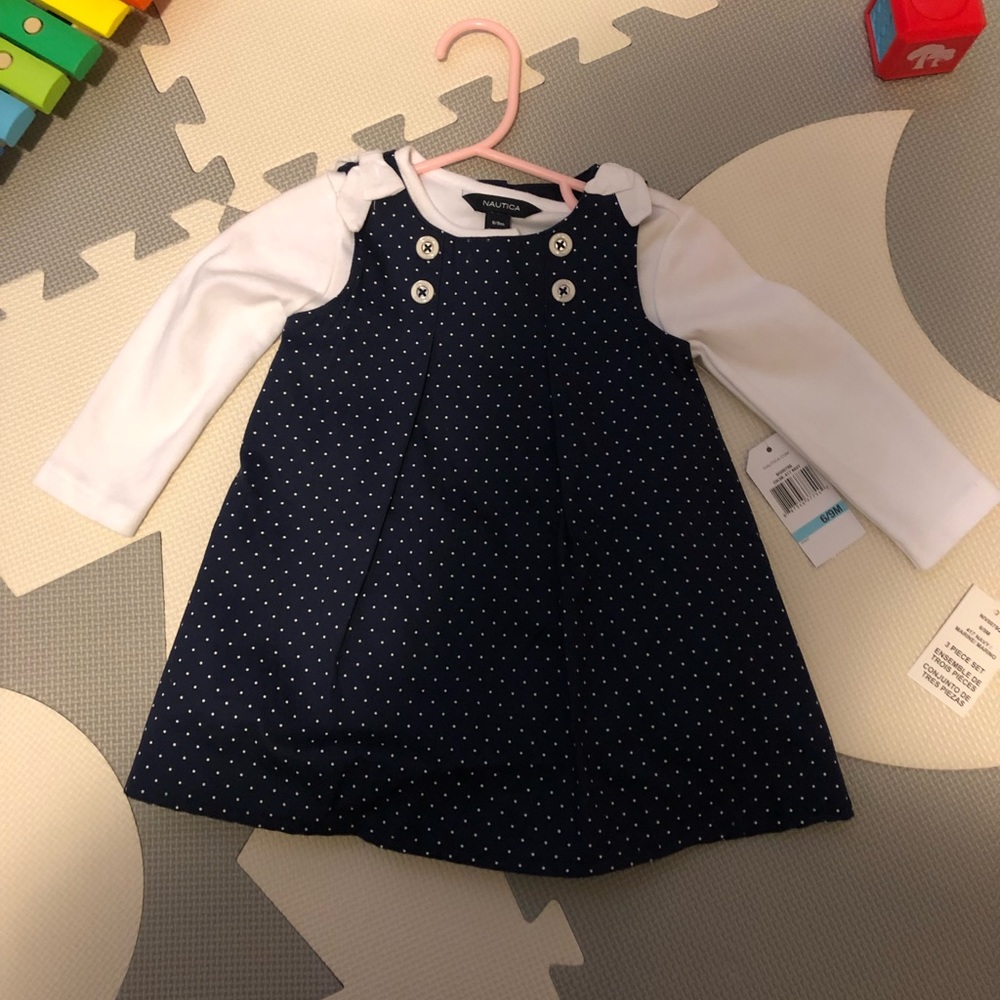 NWT Nautica Baby Girls Dress Set